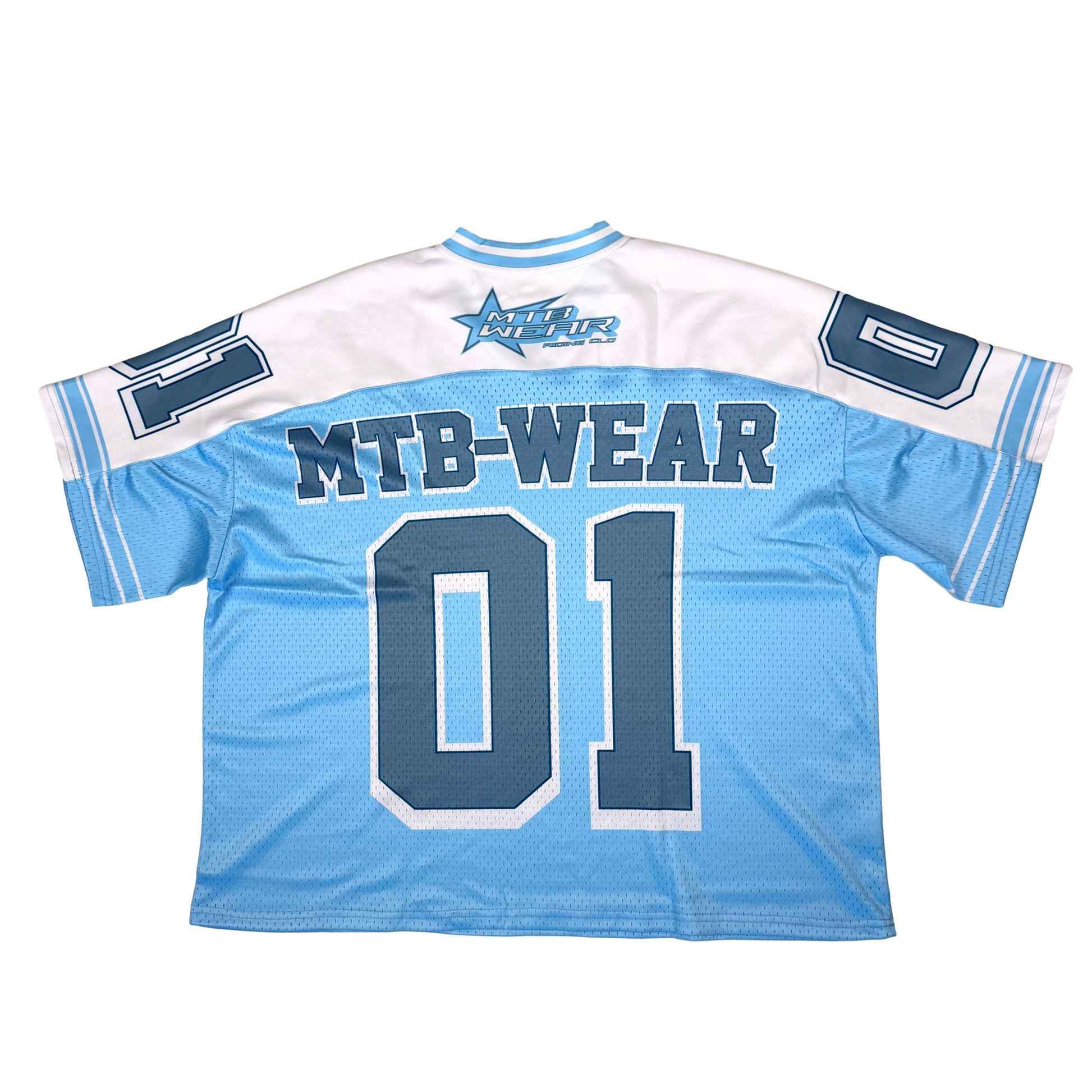 MESH JERSEY - Blue/White