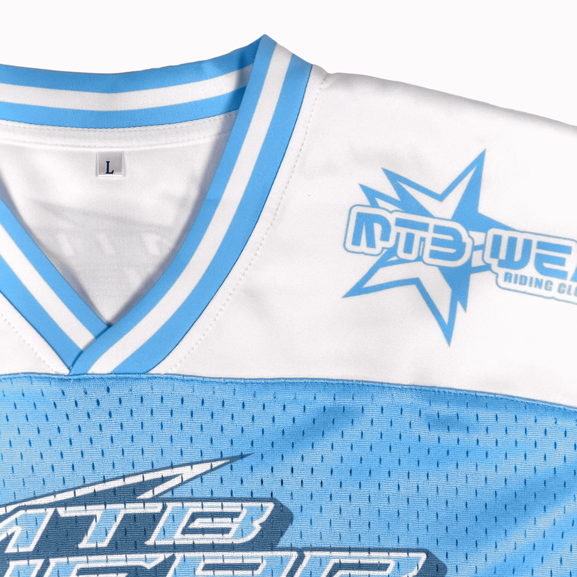 MESH JERSEY - Blue/White