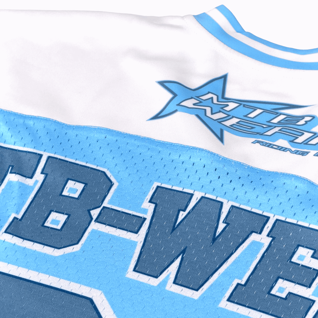 MESH JERSEY - Blue/White