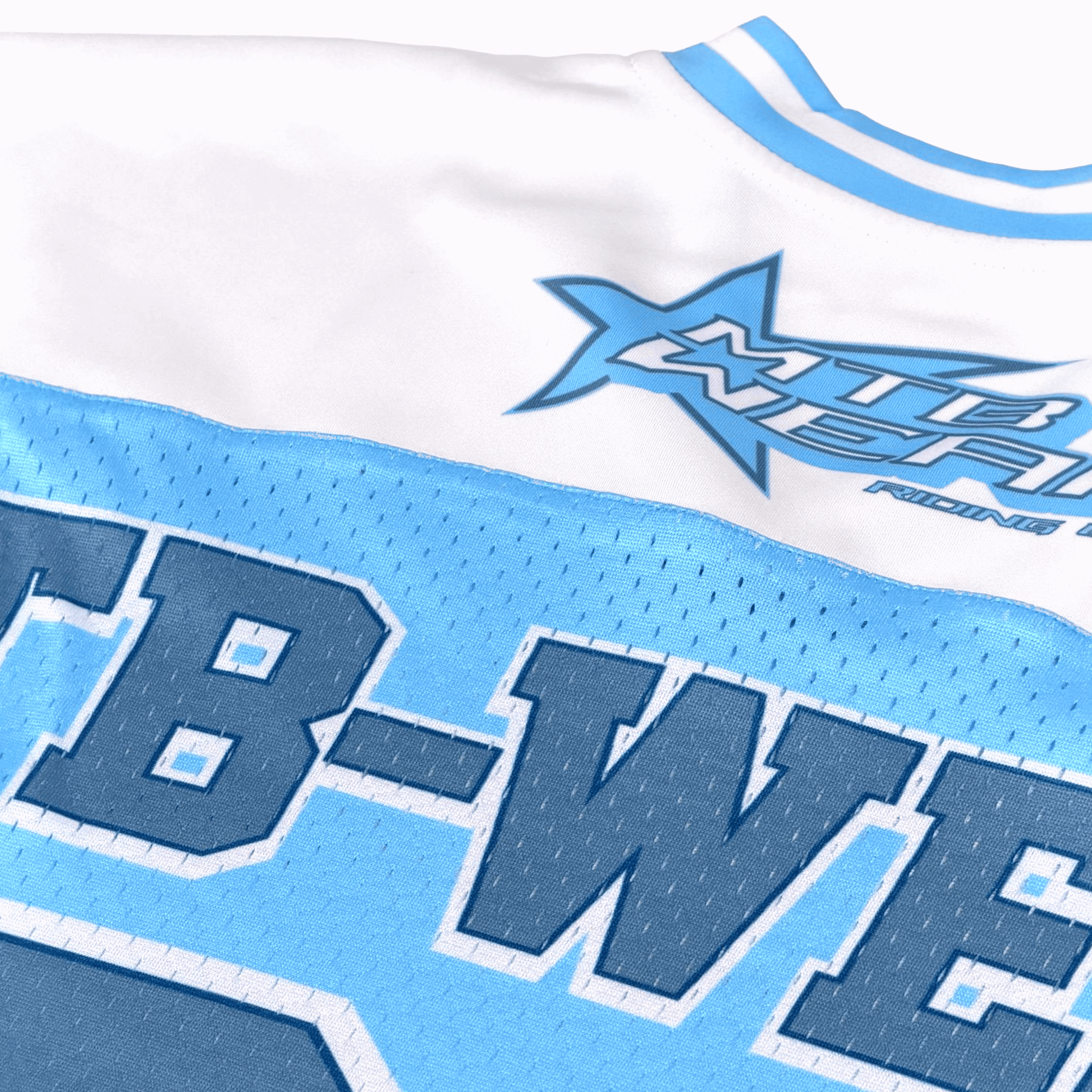 MESH JERSEY - Blue/White