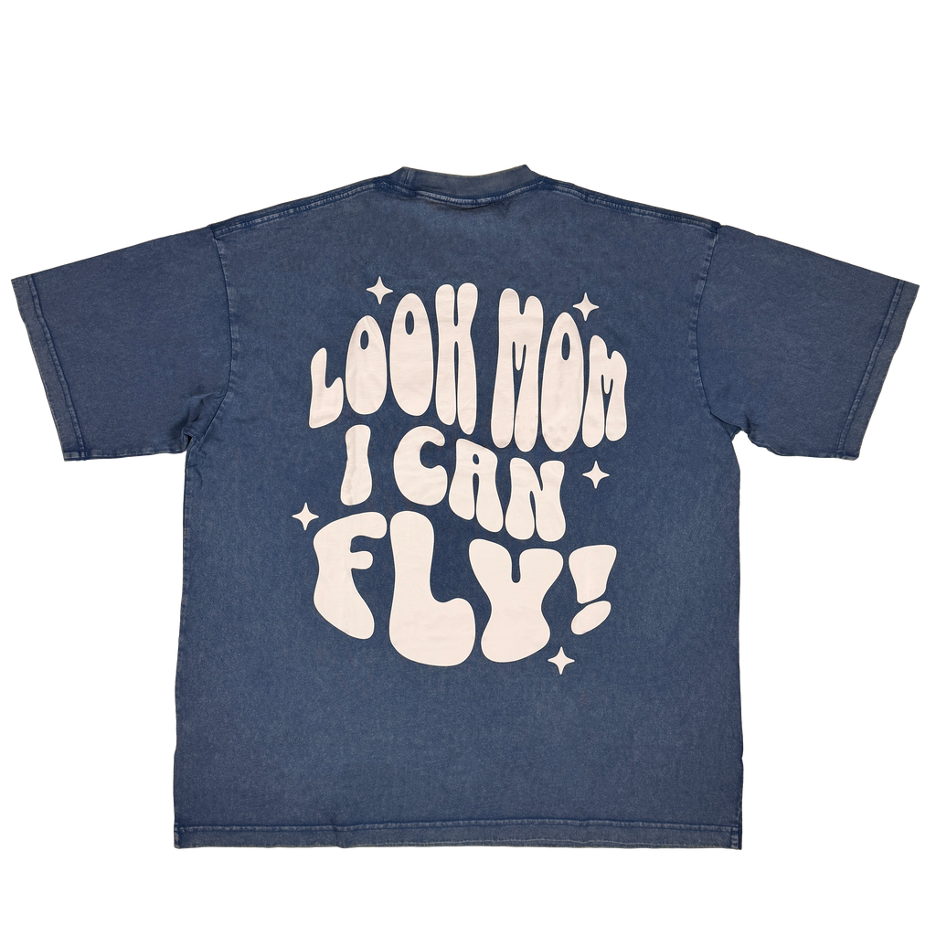 LOOK MOM! Blue - Oversized Shirt