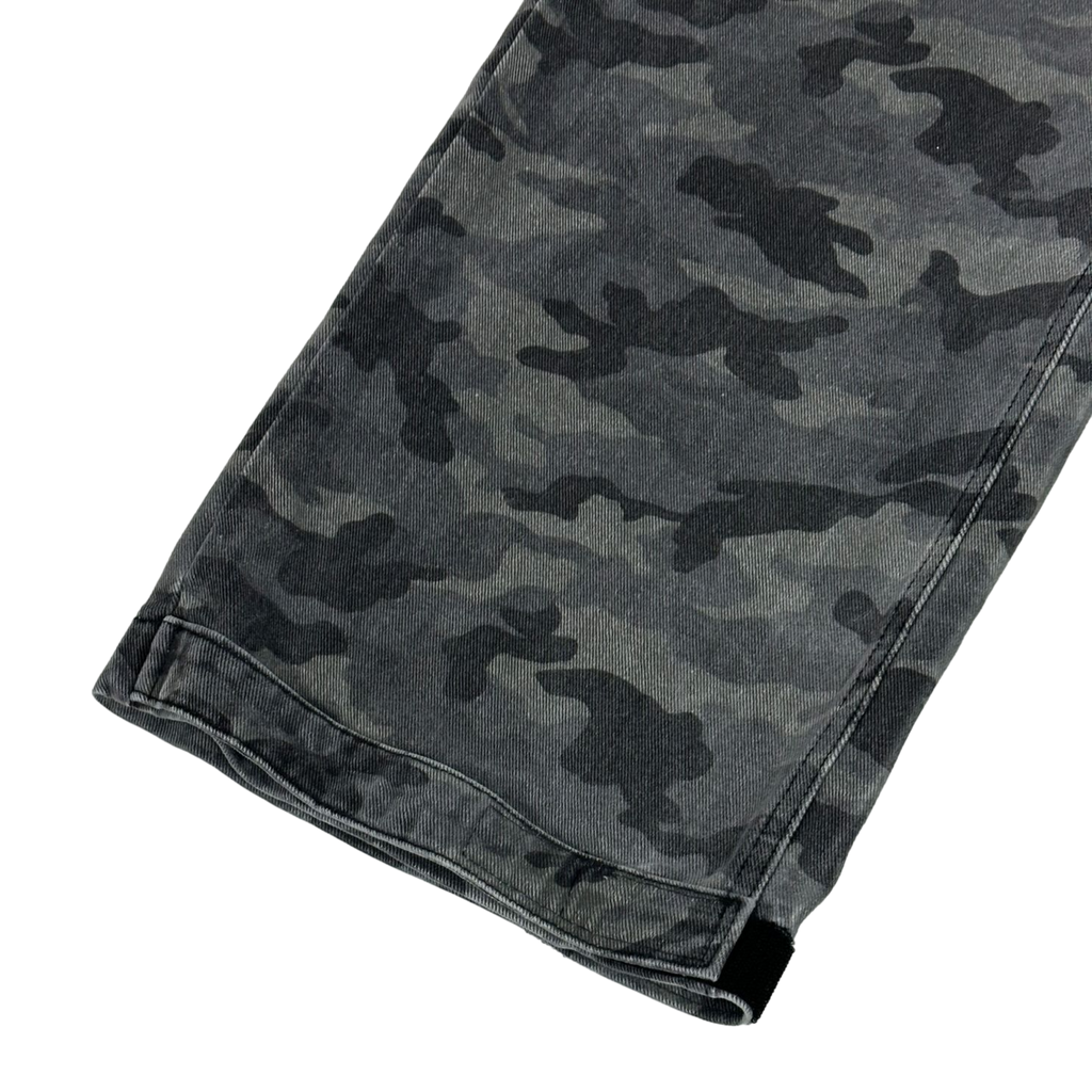 HEAVY CAMO - Zipper Baggy Jeans