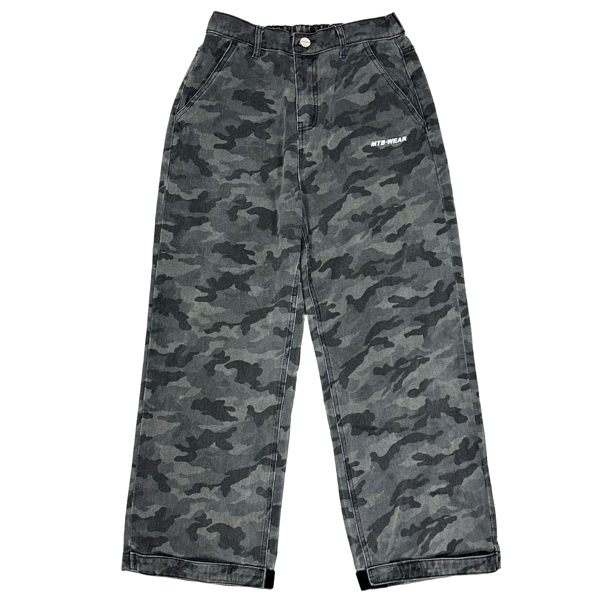 HEAVY CAMO - Zipper Baggy Jeans